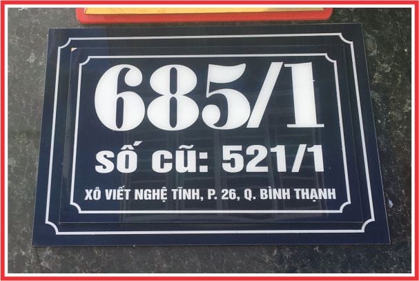 Bảng Số Nhà