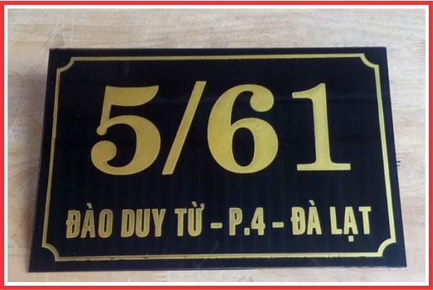 Bảng Số Nhà