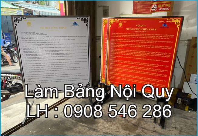 bảng nội quy alu