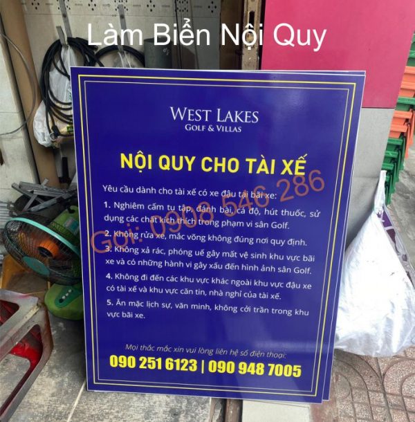 biển nội quy alu dán decal