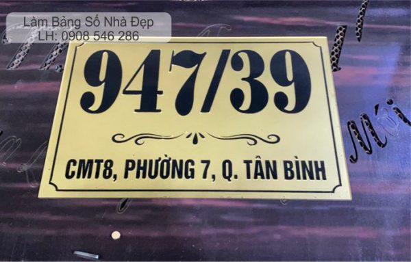 bảng số nhà mica sơn nhủ đồng