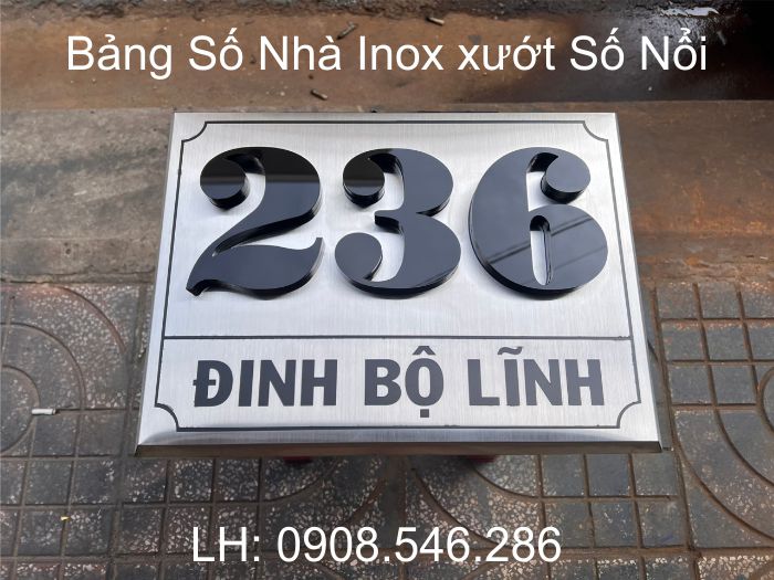 bảng số nhà nổi