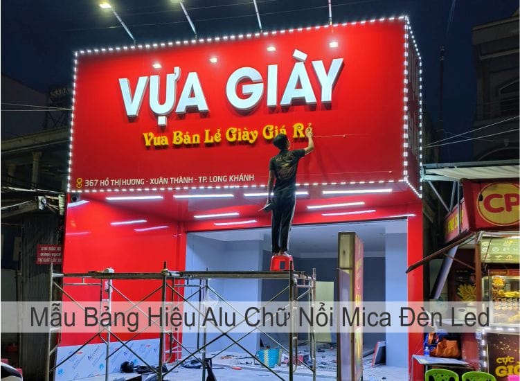 bảng hiệu alu shop giày