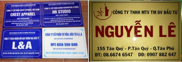 Bảng Số Nhà