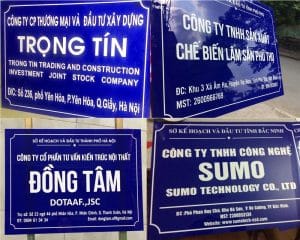 bảng tên công ty mica