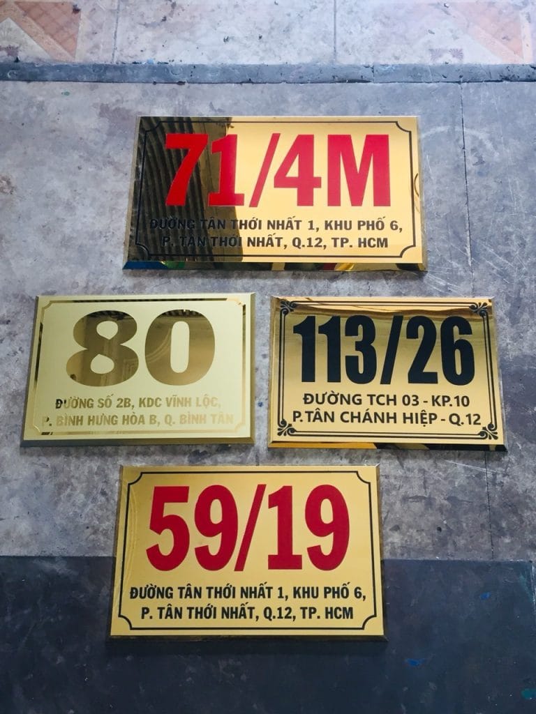 Bảng Số Nhà