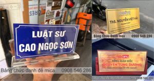 Báo giá làm bảng chức danh