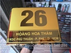 Mẫu số nhà inox vàng gương